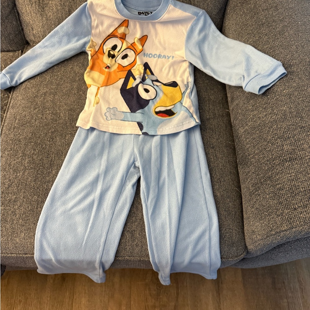 Kids Pajama Set - Blue with Cartoon Design